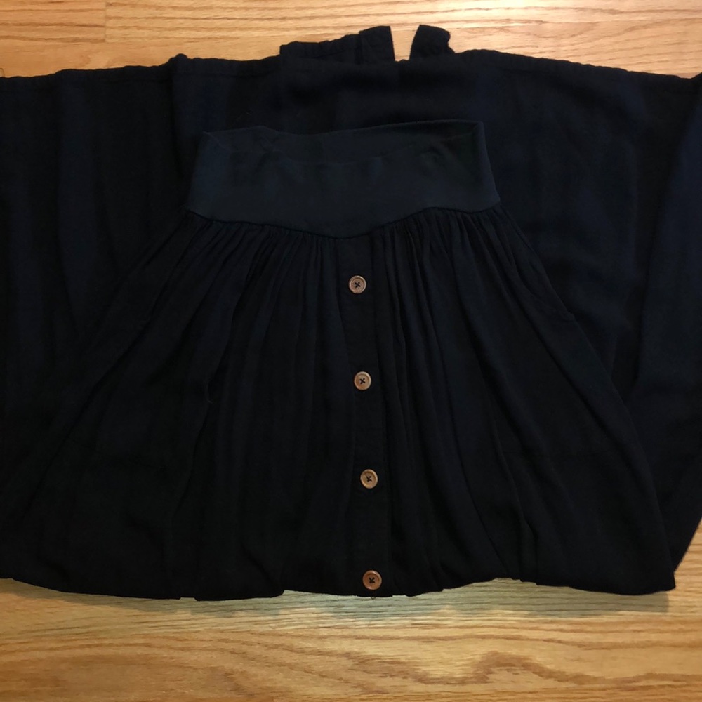 Matilda Jane Black button down maxi skirt